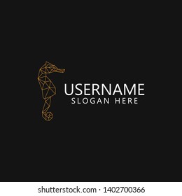 the elegant logo of seahorse with polygonal style
