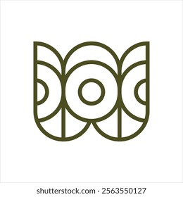 Elegant logo shaped and patterned like a totem