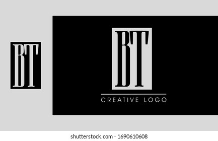 Elegantes Logo, Buchstaben, Buchstaben, Monogramm, Kombination aus zwei Buchstaben T und B 