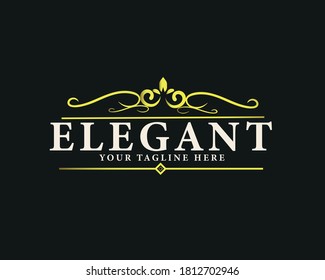 Elegant Logo template in vector for Restaurant, Boutique, Hotel, Fashion and other vector illustration