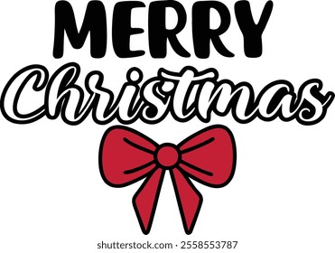 Elegant logo with the text "Merry Christmas," featuring soft lines and shapes, simple line art, and a simple design on a white background
