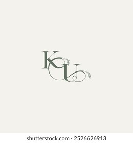elegant and elegant logo UK wedding concept monogram letter organic hairline logotype