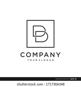 elegante logotipo vectorial con forma de letra "B" única y limpia, elegante, lujoso, marca, empresa