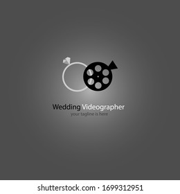 Elegante logo de la videografía de boda