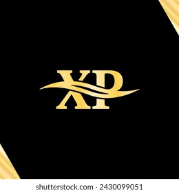 Elegant Logo XP letter luxurious Monogram design vector of business initial name serif font logotype