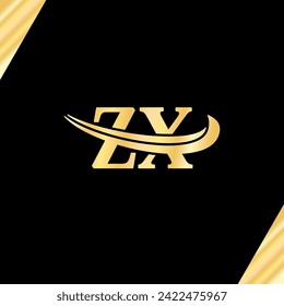 Elegant Logo Z.X Letter Symbol designs, monogram typography vector of company initial name logos.