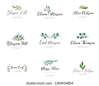 Elegant logos, Wedding monograms, hand drawn elegant, delicate collection