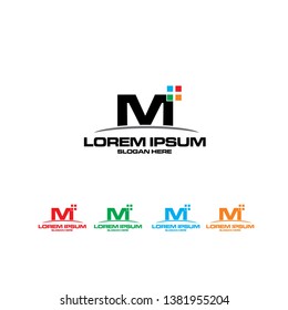 Elegant logotype initial M with cross. financial logo inspiration