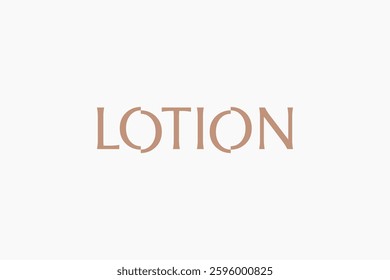 elegant lotion logotype vector design template with creative typography and modern styles