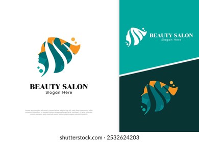 Elegant lotus silhouette logo vector design template