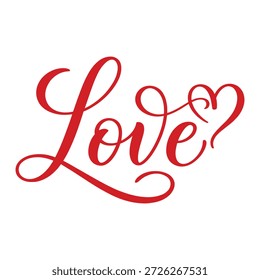 Texto de Vector de caligrafía 'Love'