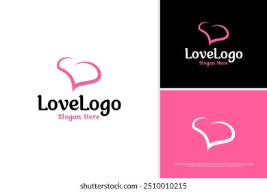 Elegant love logo vector design, love illustration logo design template