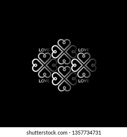Elegant love ornament. Love sign illustration 