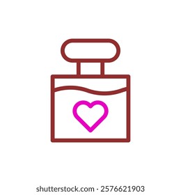 Elegant Love Potion Bottle Graphic Illustration Design