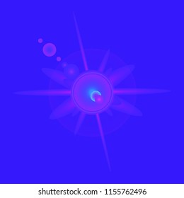 Elegant lovely magic abstract object glow splash motion.