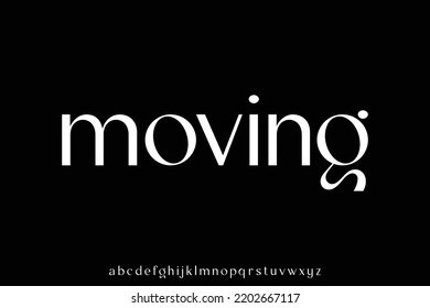 Elegant lowercase font vector for business design