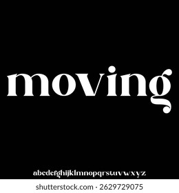 Elegant lowercase font vector for business design
