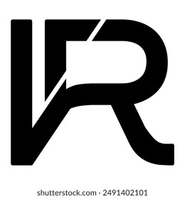 Elegant LR, RL, R, L alphabet vector monogram letter font logo. Minimalist luxury Abstract Typography illustration icon geometric retro vintage logo.
