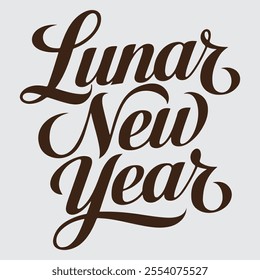 Elegant Lunar New Year calligraphy design perfect for celebrating Chinese New Year traditions with style and creativity.