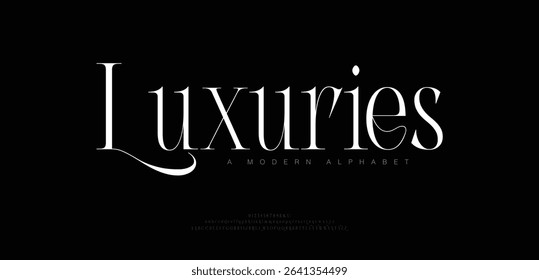Elegant Luxuries alphabet letter font. modern typography fonts logo font premium vector Premium Vector
