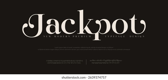 Elegant luxuries beauty font alphabet logo. Typography beautiful luxury minimal elegant serif fonts fashion wedding vintage retro logos. vector illustration
