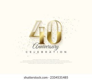 Elegant and luxurious 40th anniversary design. Premium vector for poster, banner, celebration greeting.