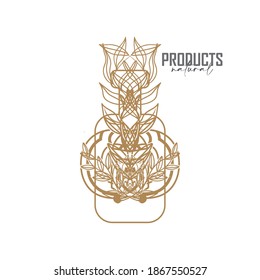 Elegant and luxurious bottle collection with unique gold floral ornaments.