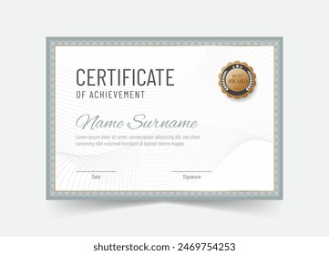 Elegant and luxurious certificate template. Awards diploma background