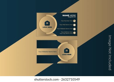 Elegant and luxurious corporate business card template with a premium look. Ideal for executives, consultants, and high-end brands. Fully editable and print-ready with a sleek professional layout.