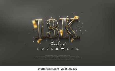 Elegant and luxurious design to thank 13k followers.