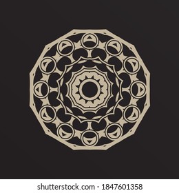 elegant and luxurious mandala line design, a blend of lines that form flowers