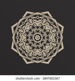 elegant and luxurious mandala line design, a blend of lines that form flowers