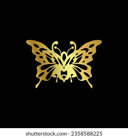 The elegant, luxurious and modern Butterfly Lion Gold logo concept is a combination of butterflies, lions combined with the color gold which is suitable for use for companies or personal businesses