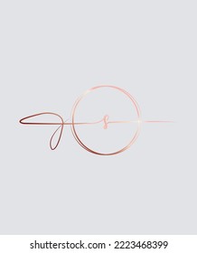 An elegant, luxurious, natural with a beautiful signature touch letter type T vector logo template