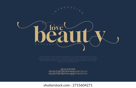 Elegante alfabeto de fuente de logotipo de tecnología digital abstracta de lujo. Fuentes urbanas modernas mínimas para el logotipo, la marca, etc. Tipografía tipografía mayúscula minúscula y número. Ilustración vectorial