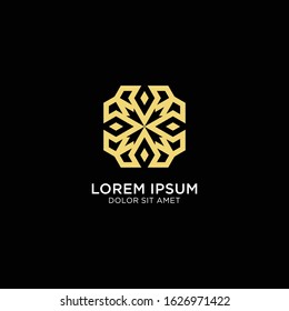 elegant luxury abstract logo, stock vector