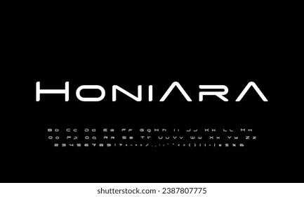 Elegant luxury abstract stencil type serif font vector