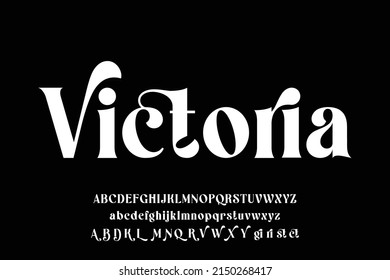 Elegant luxury alphabet display font vector with ligature and alternate