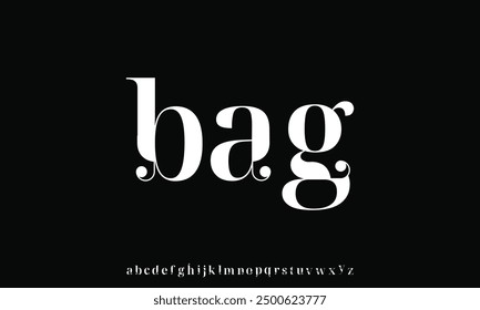 Elegant luxury alphabet font. Classic Modern Fashion Designs. Typography serif fonts decorative vintage.