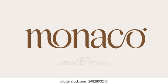 Elegant luxury alphabet font logo. Typography modern classic lettering serif italic fonts decorative wedding vintage retro logos. vector illustration