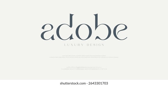 Elegant luxury alphabet font logo. Typography typeface uppercase and lowercase vector illustration
