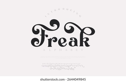Elegant luxury alphabet font logo. Typography modern classic lettering serif italic fonts decorative wedding vintage retro logos. vector illustration
