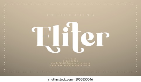 Elegant luxury alphabet letters font. Classic Lettering Minimal Modern Fashion Designs. Typography modern serif fonts regular decorative vintage retro concept. vector illustration