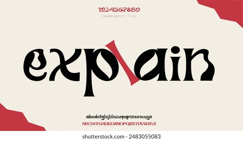 Elegant luxury alphabet letters font and number Classic Lettering Minimal Fashion Designs