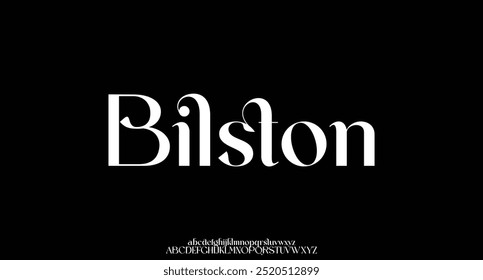elegant luxury alphabet letters font with tails. Typography elegant classic serif fonts and number decorative vintage retro concept for logo branding. vector illustration