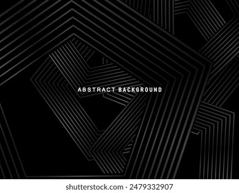 Elegant Luxury Background. Black Gradient Line Effect Display. Realistic 3d wallpaper striped pattern. Elegant background for posters, websites, brochures, cards, banners, certificates, etc.
