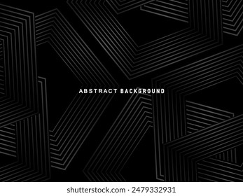 Eleganter Luxus-Hintergrund. Anzeige des Schwarz-Farbverlaufseffekts. Realistisches 3D-Bildschirmhintergrund-Streifenmuster. Eleganter Hintergrund für Plakate, Websites, Broschüren, Karten, Banner, Zertifikate, etc.