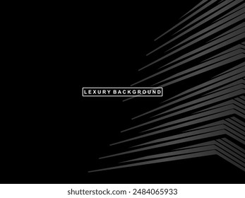 Elegant Luxury Background. Black Gradient Line Effect Display. Realistic 3d wallpaper striped pattern. Elegant background for posters, websites, brochures, cards, banners, certificates, etc.