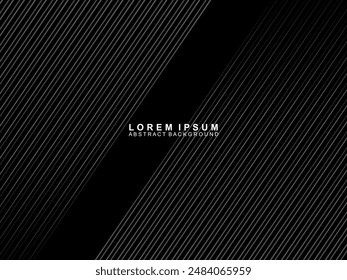 Eleganter Luxus-Hintergrund. Anzeige des Schwarz-Farbverlaufseffekts. Realistisches 3D-Bildschirmhintergrund-Streifenmuster. Eleganter Hintergrund für Plakate, Websites, Broschüren, Karten, Banner, Zertifikate, etc.
