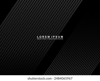 Eleganter Luxus-Hintergrund. Anzeige des Schwarz-Farbverlaufseffekts. Realistisches 3D-Bildschirmhintergrund-Streifenmuster. Eleganter Hintergrund für Plakate, Websites, Broschüren, Karten, Banner, Zertifikate, etc.